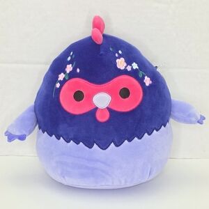 Sandoval 🐓 8" Blue & Pink Rooster w Embroidered Flower Detail Squishmallow NWT